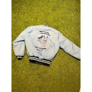 Vintage 80s 90s baby blue western Washington Howe varsity